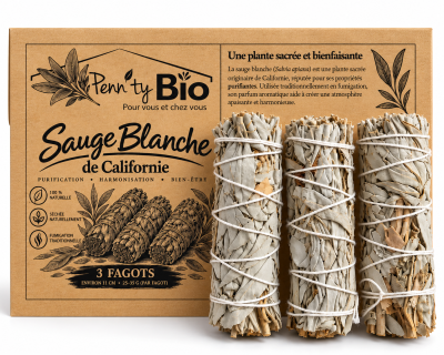 PENNTY BIO - Sauge Blanche Apiana Californie - 3 Fagots