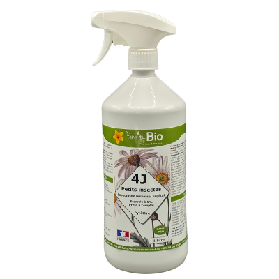 Insecticide 4J dilué 5% - Tous insectes - Prêt à l'emploi - Flacon de 1L