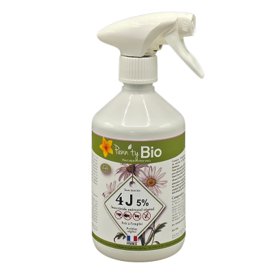 Insecticide 4J dilué 5% - Tous insectes - Prêt à l'emploi - Spray de 500ml