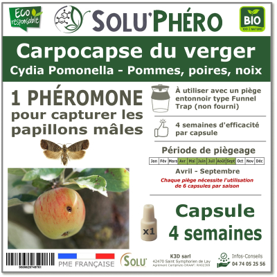 Soluphero - Phéromone carpocapse du verger par 1