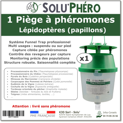 SOLU’PHÉRO - Lot de 1 piège à phéromones