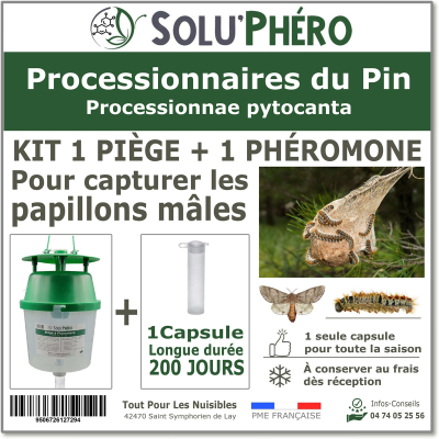 soluphero kit piège plus 1 phéromone processionnaire pin 200 jours