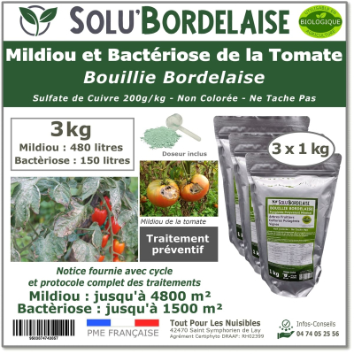 SOLU'BORDELAISE Mildiou et bactériose de la tomate 3kg