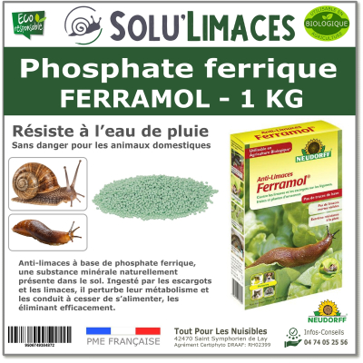 Phosphate ferrrique ferrramol, Solu'Limaces - 1kg