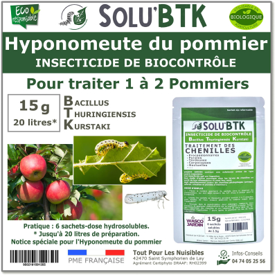 15 g - SoluBtk, Hyponomeute du Pommier