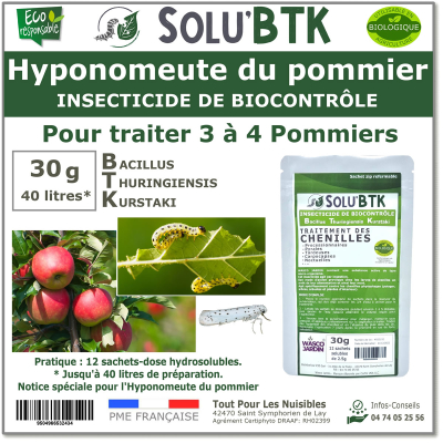 30 g - SoluBtk, Hyponomeute du Pommier