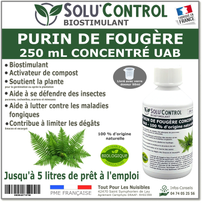 Solu'control Purin de fougère naturel UAB 250ml