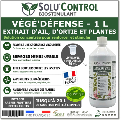 Solu'control Végé'Defense - Biostimulant 1l