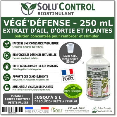 Solu'control Végé'Defense - Biostimulant 250ml
