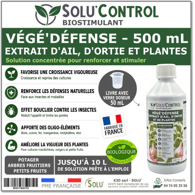 Solu'control Végé'Defense - Biostimulant 500ml