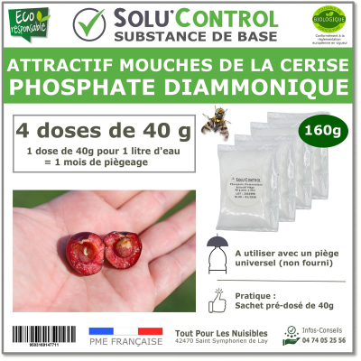 Phosphate Diammonique, appât naturel contre la mouche de la cerise, SOLU'CONTROL - 160g