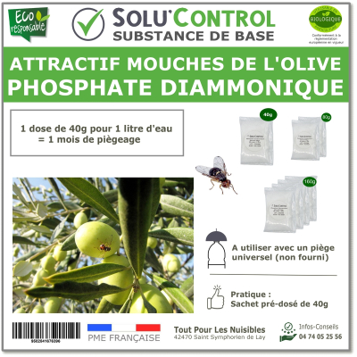 Phosphate Diammonique, appât naturel contre la mouche de la cerise, SOLU'CONTROL-Master