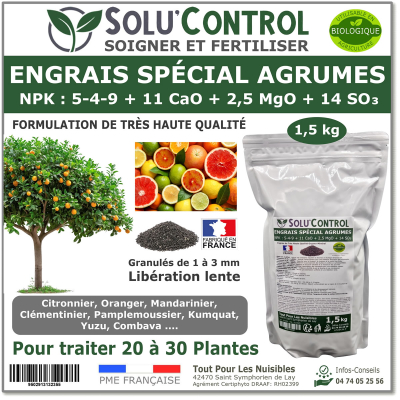 Engrais Agrumes SOLU'CONTROL - 1.5kg