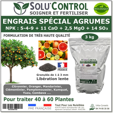 Engrais Agrumes SOLU'CONTROL - 3kg