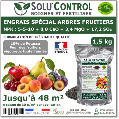 Engrais Arbres Fruitiers SOLU'CONTROL - 1,5kg