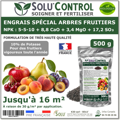 Engrais Arbres Fruitiers SOLU'CONTROL - 500g
