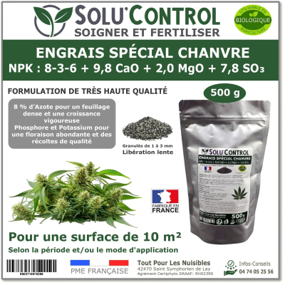 Engrais Chanvre SOLU'CONTROL - 250g