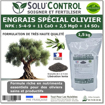 Engrais Olivier SOLU'CONTROL - 1.5kg