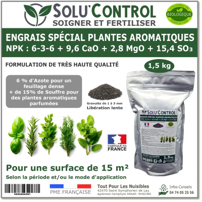Engrais Plantes aromatiques SOLU'CONTROL - 1,5kg