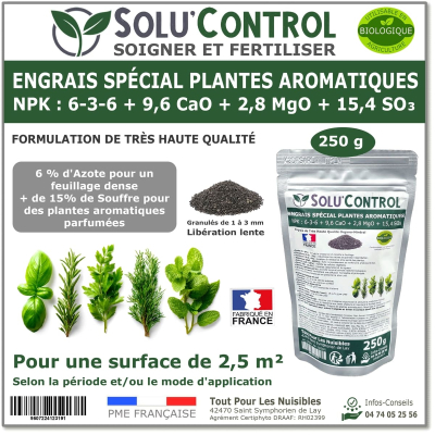 Engrais Plantes aromatiques SOLU'CONTROL - 250g