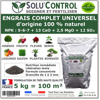 Engrais Complet Universel SOLU'CONTROL - 5kg