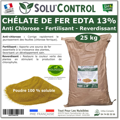 Fer EDTA 13% SOLU'CONTROL - 25kg