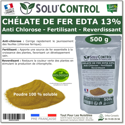 Fer EDTA 13% SOLU'CONTROL - 500g