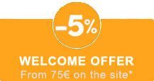 Welcome offer from €75 on the site